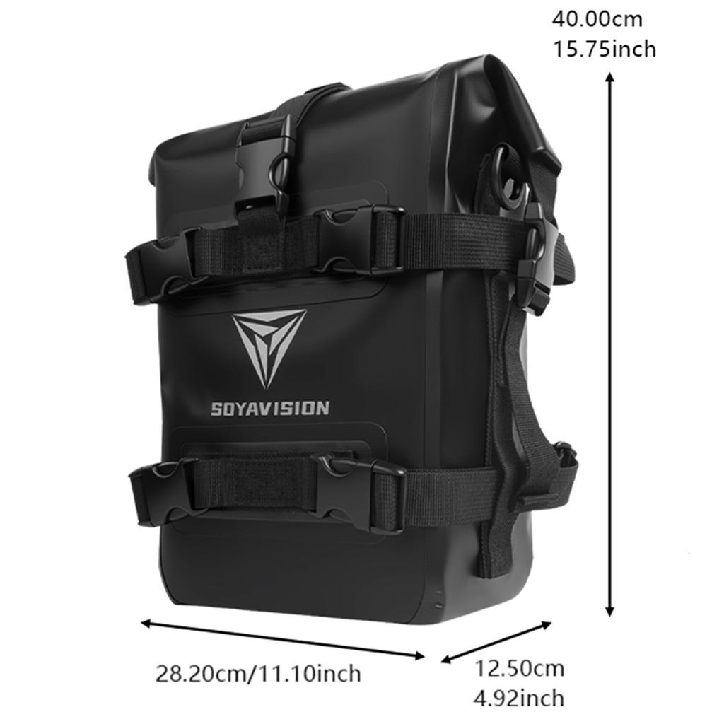 Reflective Motorcycle Dry Bag Bumper Crash Bar Bags 7L-9L/11L-13L Motorcycle Sissy Bar Back Seat Saddle Rack Side Tool Bag Pack