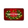 Christmas Waterproof Shower Curtain Four-Piece Floor Mat Combination Bathroom Water-Absorbing Non-Slip Carpet Door Mat Foot Mat