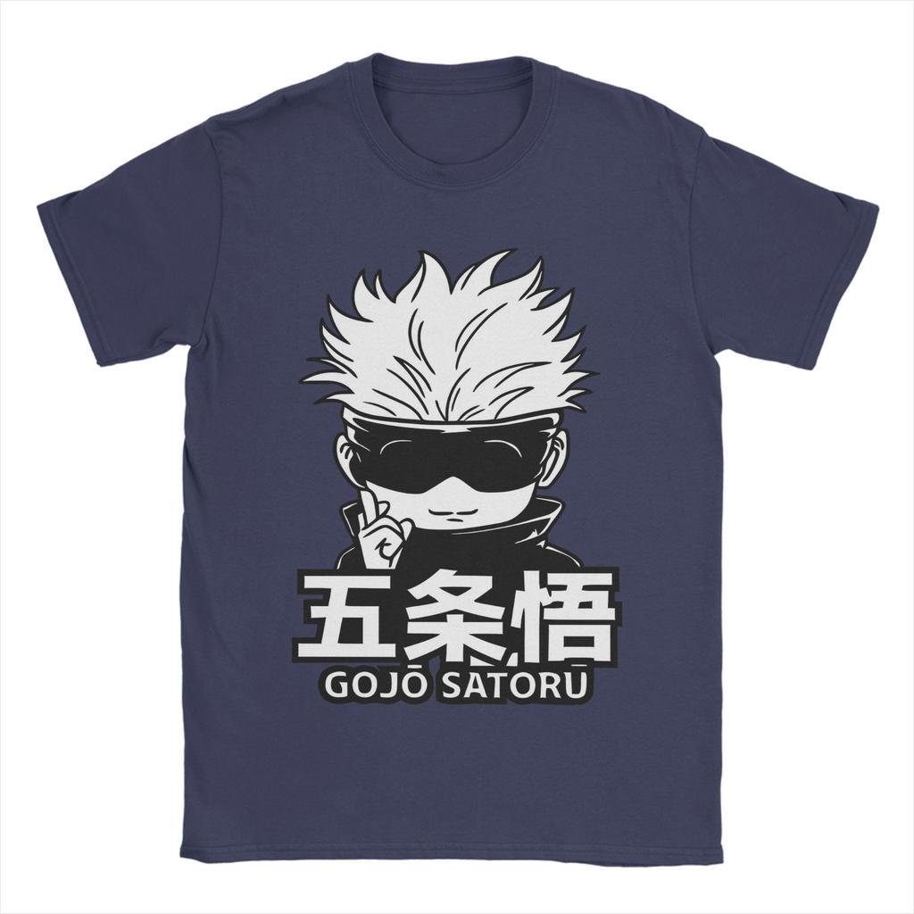JJujutsu KKaisen Gojo Satoru T Shirts for Men Cotton Vintage TShirt Round Collar Tees Short Sleeve Clothing Gift Idea