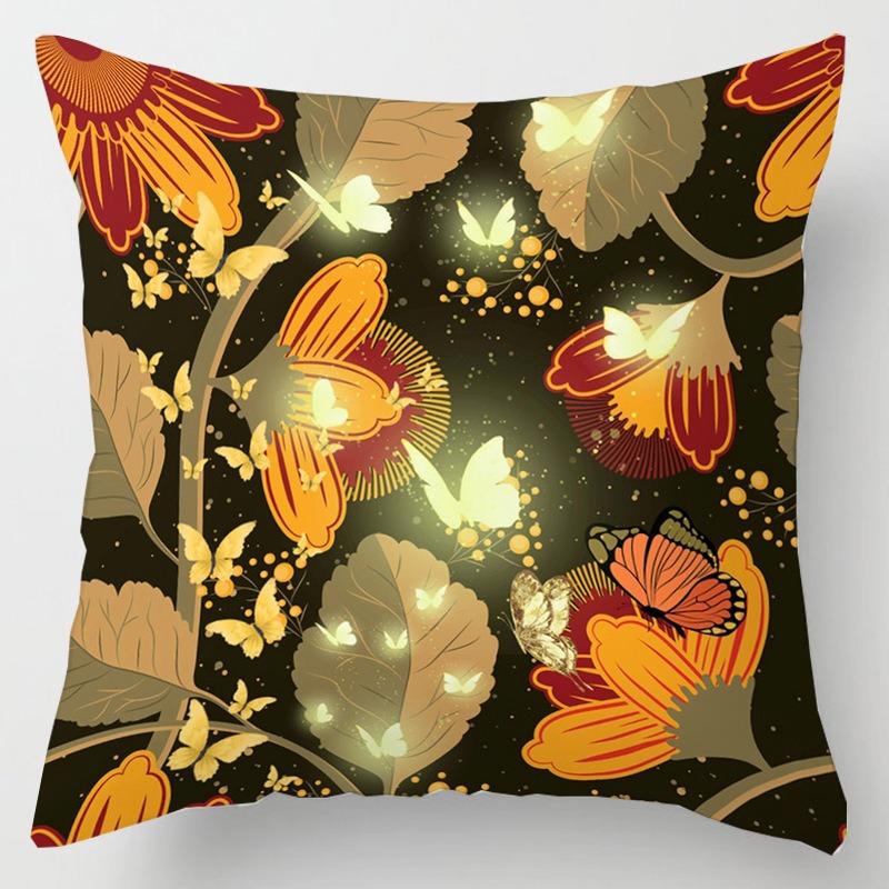 Pillow Bedside Cushion Cushion Butterfly Print Pillow Case Soft Sofa Pillow Office Chair