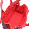 Used PRADA CANAPA Mini 2WAY Tote Bag Canvas Red Used Women