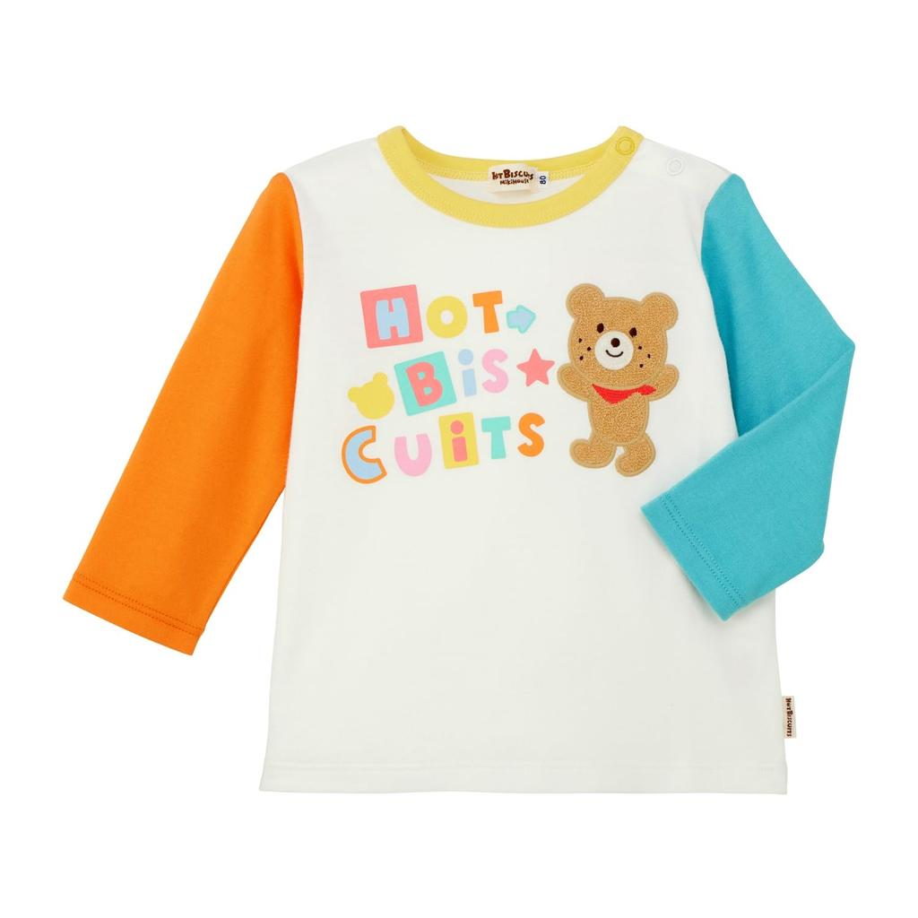 MIKI HOUSE HOT BISCUITS Long Sleeve Boys and T-Shirt, Girls, Baby, Kids, Multicolor, 110cm, 73-5201-147