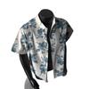 Beach Flower Shirt Men'S Short-Sleeved Retro Hong Kong Style Ins Trendy Brand Ruffian Handsome Loose And Versatile Fashion Hawaiian Flower Shirt