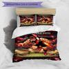 3pcs Duvet Cover Set (1*Duvet Cover + 2*Pillowcase, Without Core), Essendon Football Print Bedding Set, Bedroom Decor, All‑Season, Gift