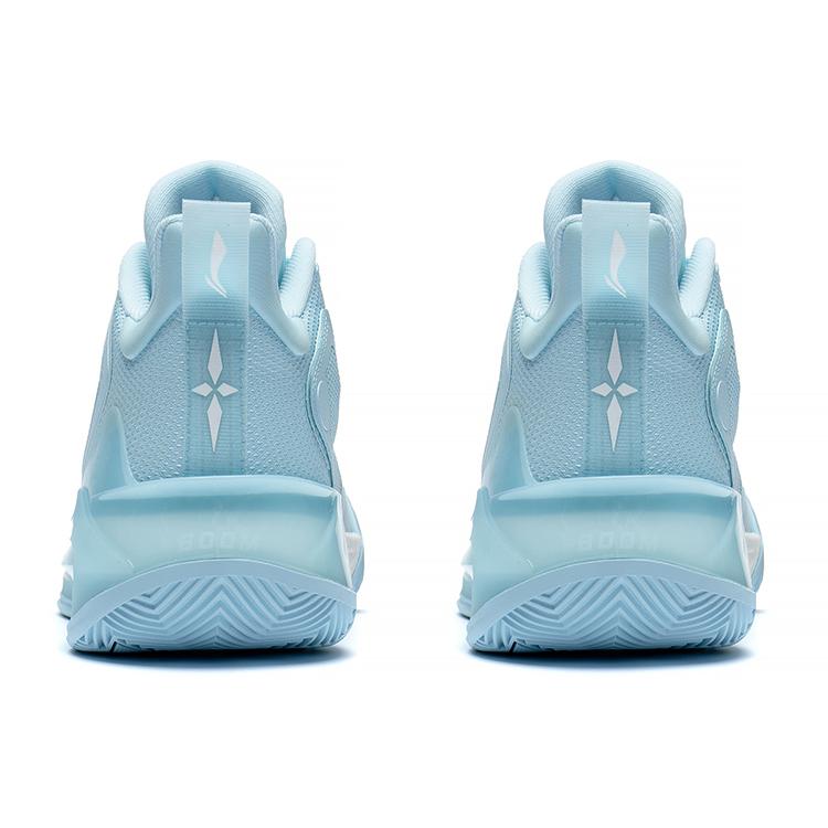 New LiNing Liren 3 Lakes Cushioning Anti Slip And Wear Resistant Mid Top Basketball Shoes Light Blue ABAS089-4