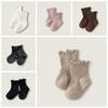 6Pairs Ruffle Baby Cotton Socks Breathable Toddle Sweet Socks Kids Short Tube Socks  Newborn