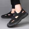 Old Beijing non-slip sandals summer mesh bag head breathable driving hollow outdoor middle-aged casual versatile hole shoes