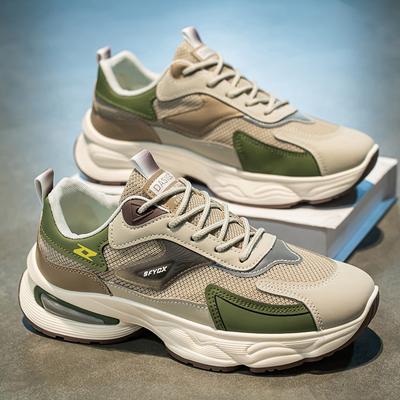 Zapatillas Deportivas de Malla Transpirable para Hombre Zapatillas de Tendencia Versátiles con Suela Gruesa Antideslizante Casuales para Papá Zapatos de Primavera para Hombre Nuevos