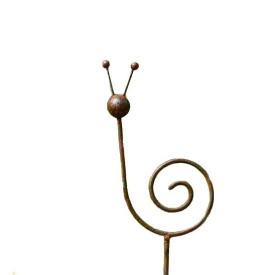 Rostiger Metallschnecken-Gartenstecker 70 cm Outdoor-Gartenskulptur Rustikales Dekoratives Gartendekoration Pflanzenstütze für Terrasse Veranda Hinterhof Dekoration