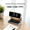 10W Wireless Charging Bedside Lamp with Alarm Clock & Three-Level Dimming Night Light