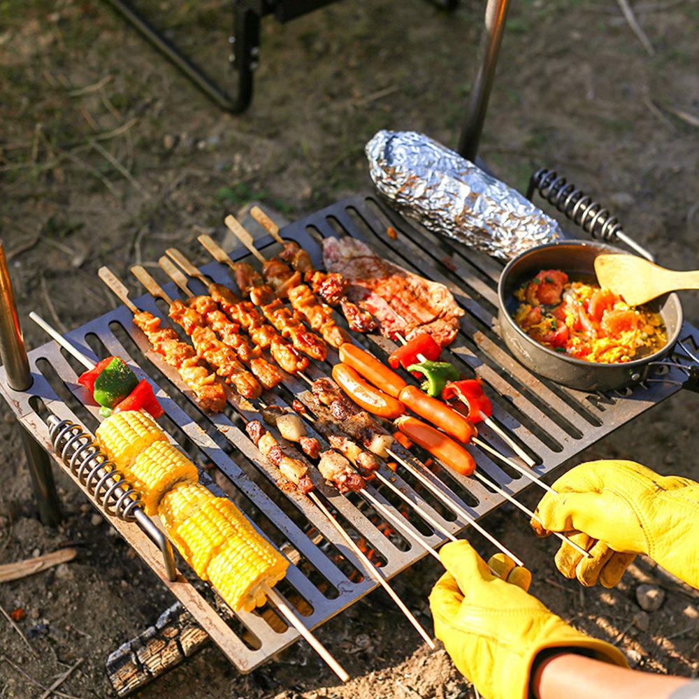 Grille De Camping Pliable TBvechi - Foyer Feu De Camp - Support Cuisine Extérieur - Neuve