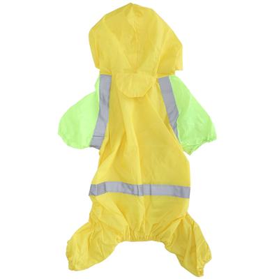 Capa de Chuva para Animais de Estimação Impermeável Casaco Jaqueta para Cães com Faixa Refletiva Respirável Leve para Caminhada ao Ar Livre