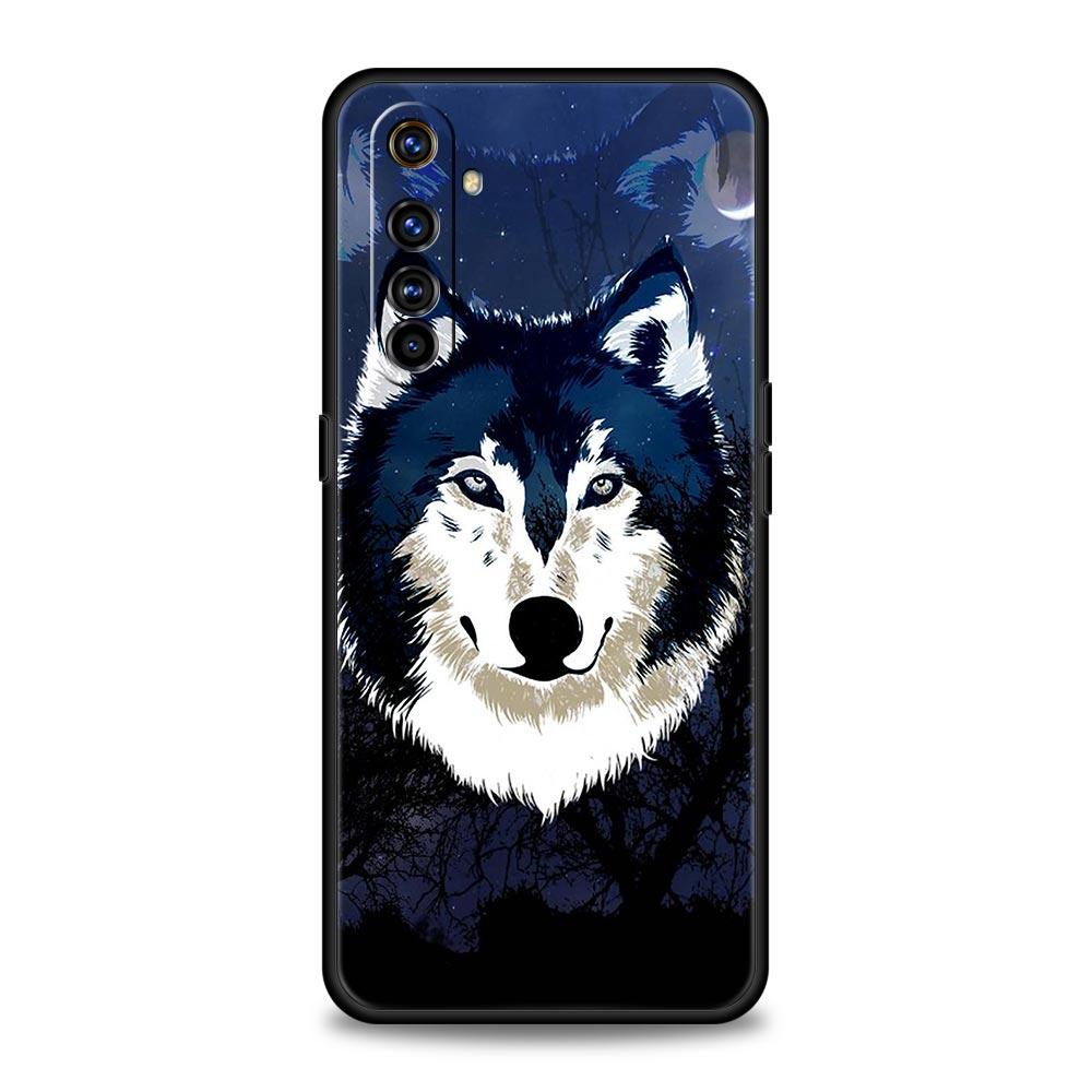 Animal Wolf For Realme 9i Luxury Phone Case 9 8 5G GT2 7 6 Pro Plus 8i C21 C3 C11 C25 Soft Black Silicone Cover Coque Fundas