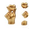 Heart Shaped Hand Sculpture Resin Figure for Table Display 7.5x4.2x11cm Collectible