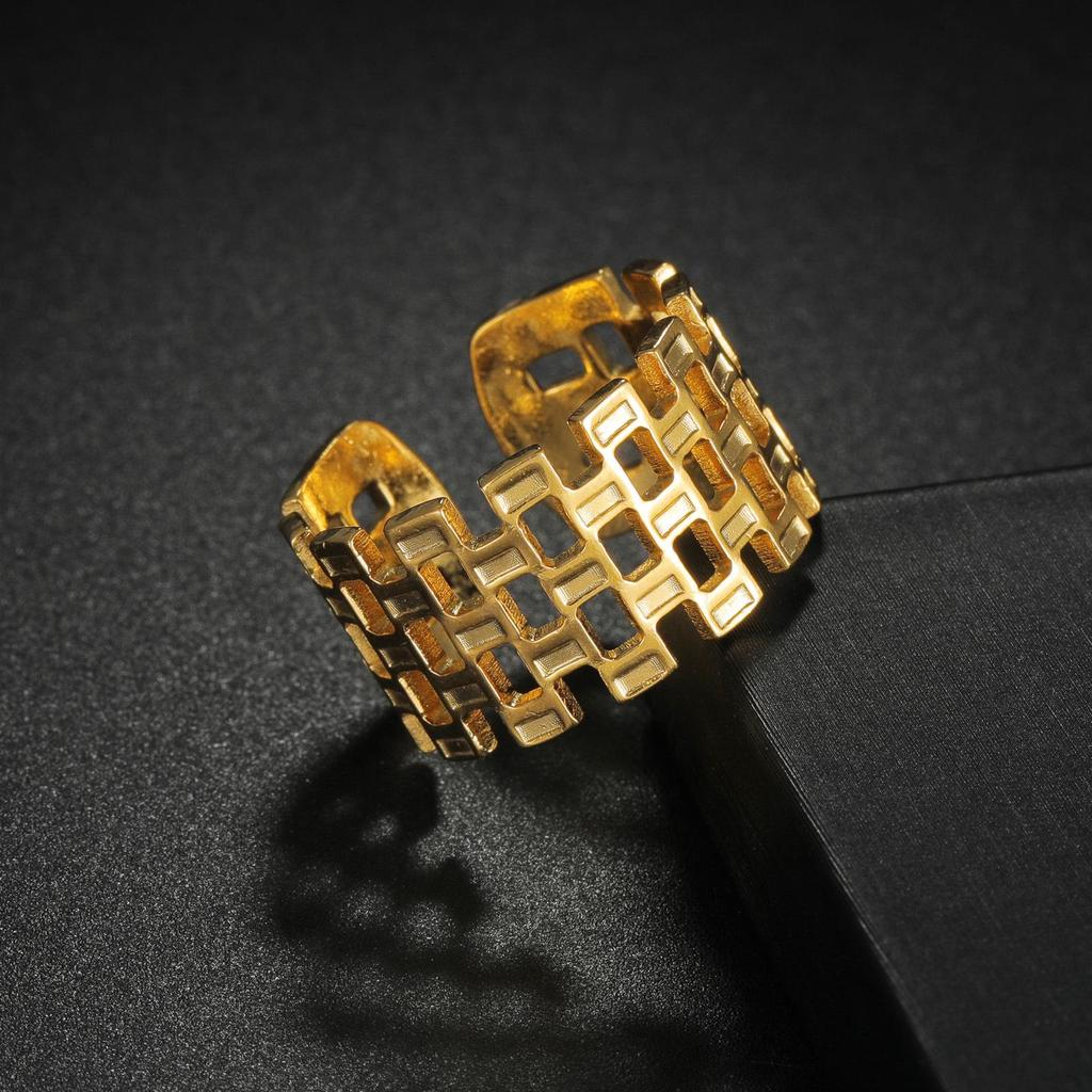 Adjustable Non-Fade Electroplated Couple's Ring