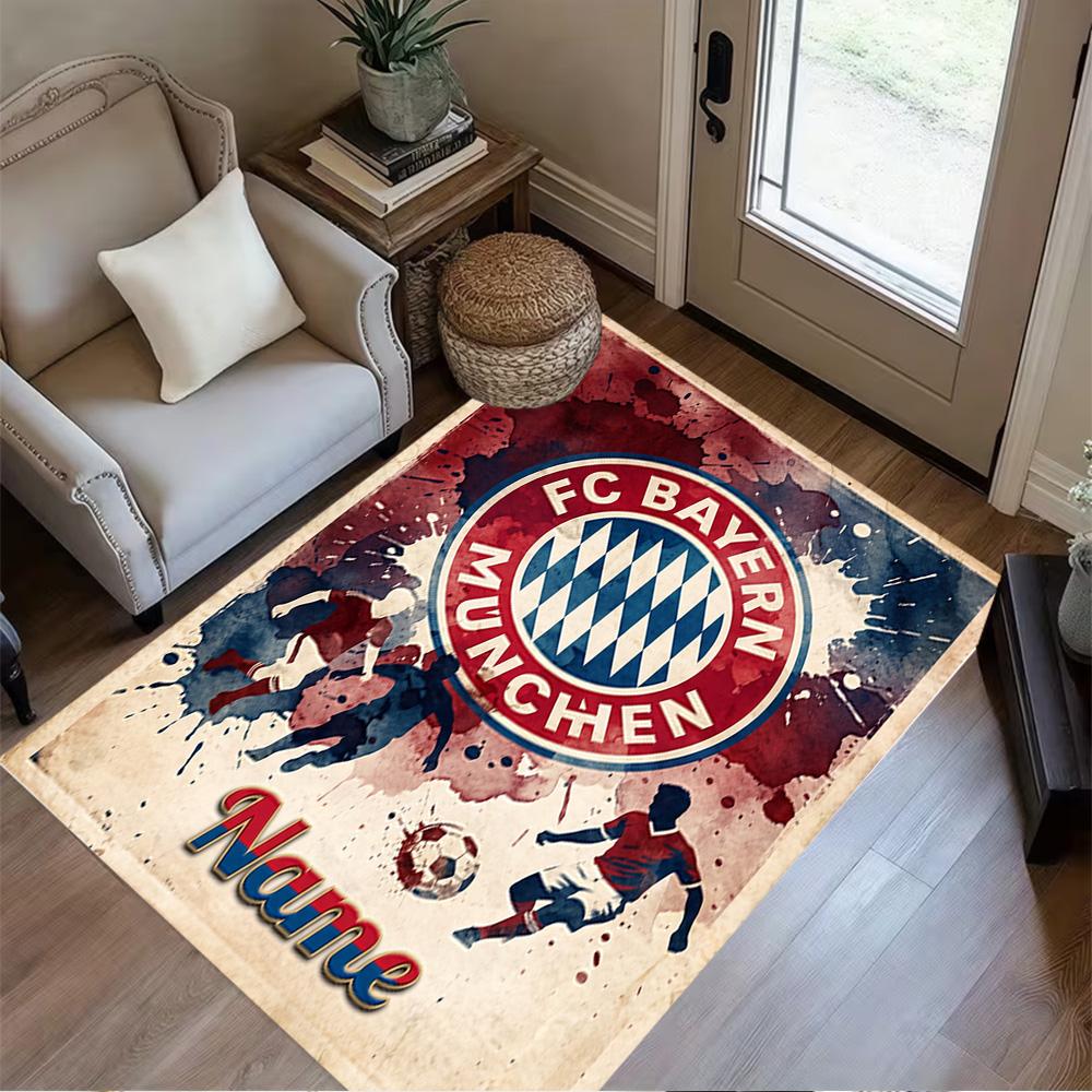Bayern Munich Soccer Art Carpet Perfect for Entryway Kitchen Decorate Room Outdoor Anti-slip Rug Decorate Offices
