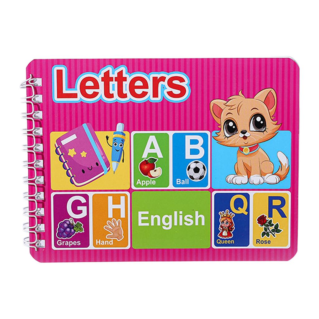 Early Education Cognitive Cards Book Alphabet Numbers Learning Educational Toy for Kids with Safe Rounded Corners Portable