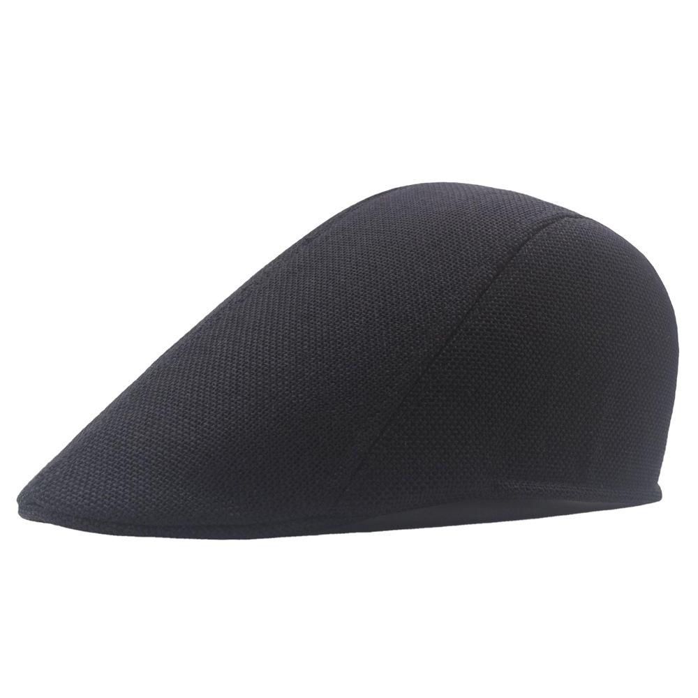Men's Spring-Summer Cotton Linen Newsboy Beret: Breathable Duckbill Design