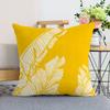 Nordic Modern Yellow Plush Throw Pillow Cover - Single-Sided Print Home Decor Cushion.