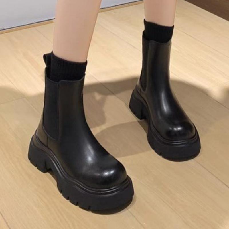 Fashion Women Flats Platform Ankle Boots Trend New Fashion Shoes 2025 Winter Knight's Boots Casual Woman Sneakers Brand Leather Botas