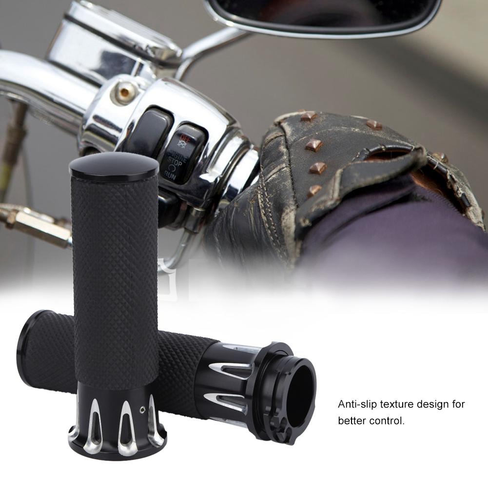 1" 25mm Universal Motorcycle Handlebar Cover Anti Slip Rubber Hand Grip Black