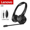 Lenovo E01 Wired Gaming Headphone W/ Rotatable HD Microphone Control Switch Learning Office Earphone Stereo Operator Headset for Online Class
