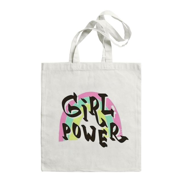Torby płócienne z grubej bawełny Love Power Girl Printing Anime ramię dla kobiet Grace torba na zakupy o dużej pojemności składana torba na zakupy torebka