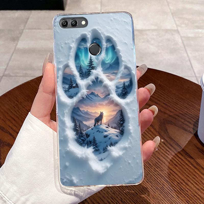 Case For Huawei Y92018 FLA-LX1 Y9 2018 Casing Clear Luxury Cute Love Heart Rabbit Funny TPU Soft Silicone Phone Case Back Cover