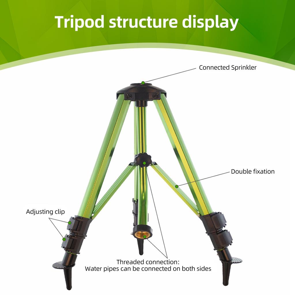 Set Di Irrigatori A Impulso Su Base Treppiede 2 Pezzi Irrigatori A Treppiede A Impatto Girevole 360 Da Giardino Testine In Ottone Altezza Regolabile A 3 Livelli Raggio Di Spruzzo Di 13m P 010846768432