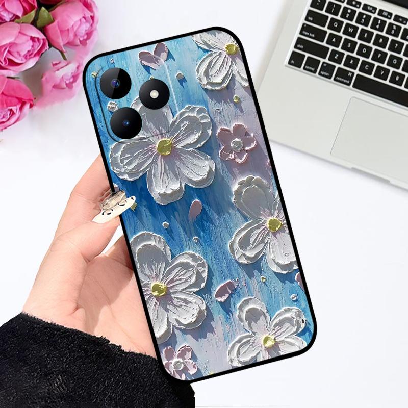 Cartoon Fashion Case For Realme Note 50 Coque Narzo N53 TPU Silicone Phone Covers For Oppo Realme C51 C51s C53 4G Soft Bumper