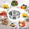 Stainless Steel Steaming Rack With Dividers For Rice Cooker And Microwave Cooking