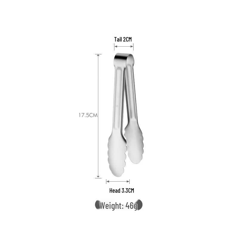Abdo 8-inch Stainless Steel Plum Blossom Tongs 3-Pack