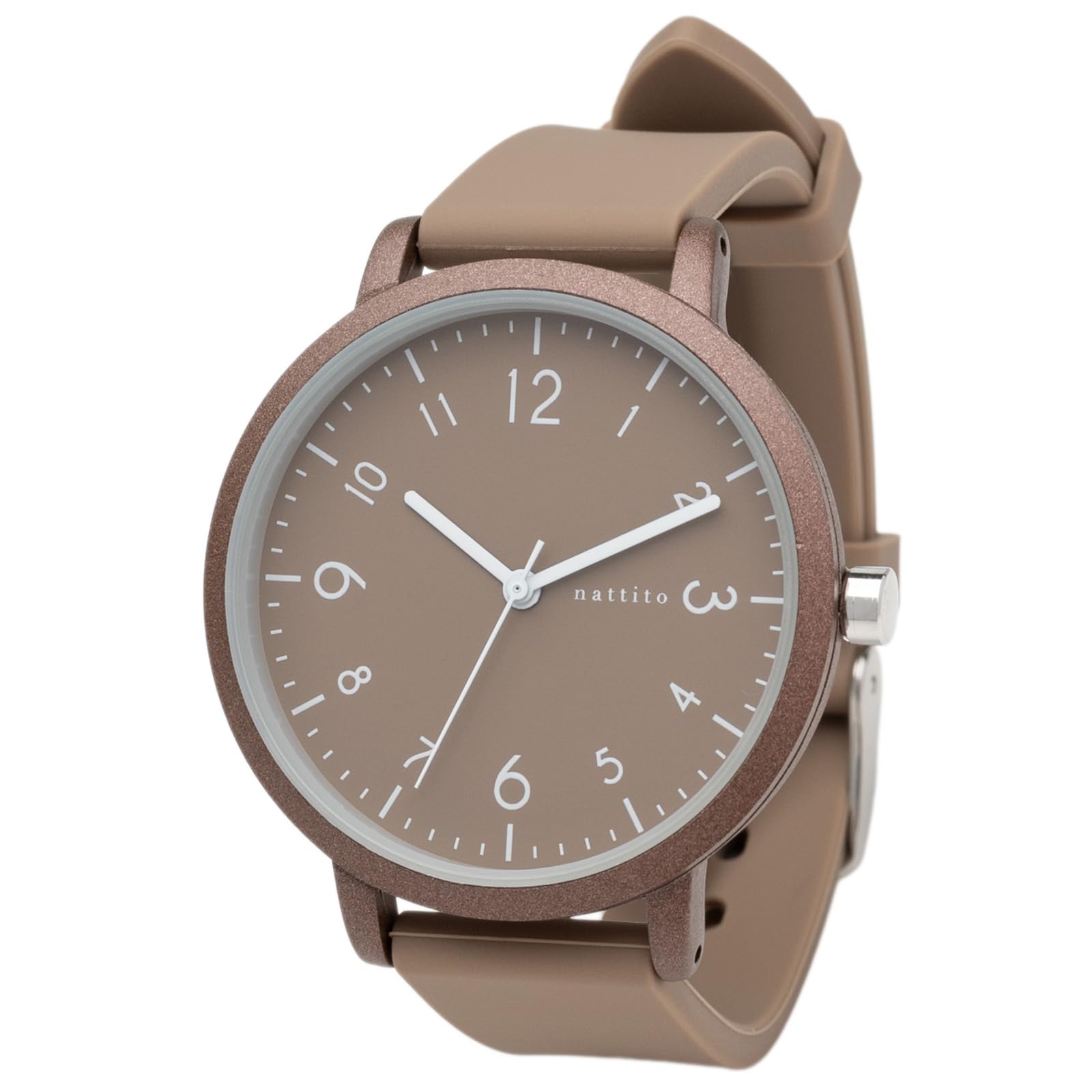Field Work Women's Brown Fieldwork Analog Large Silicone Simple And For Everyday Br Watch, Size, Strap, Cute, Use, Ym007-9