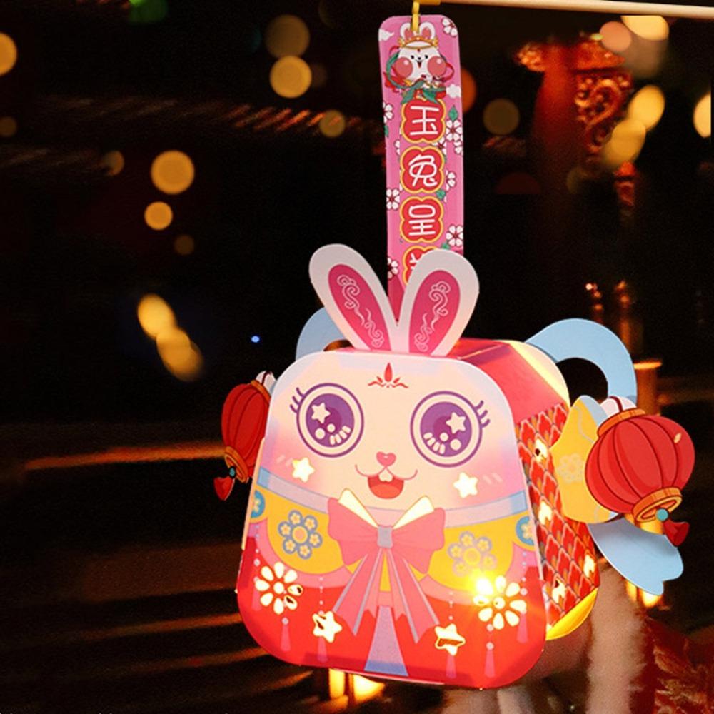 Cartoon Mid-Autumn Festival Lantern Chinese Style Rabbit Hanging Lantern Rabbit Lantern  Kids Gifts