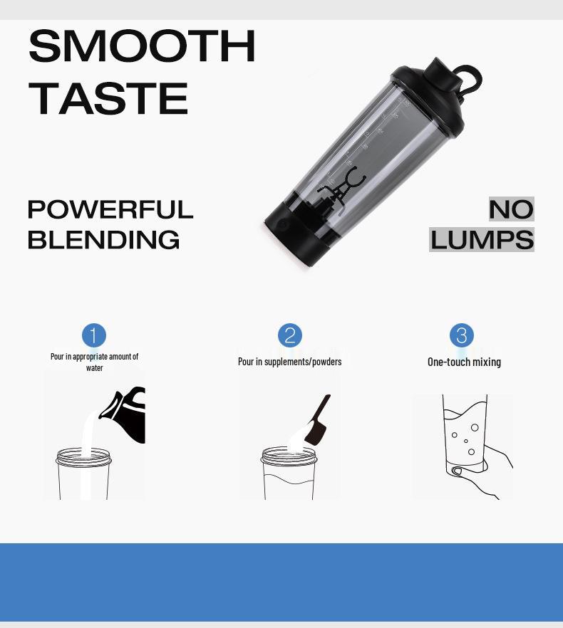 Electric Shaker Cup for Protein, Milk, and Coffee Drinks