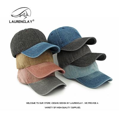 Fashion Washed Denim Baseball Cap Women's Simple Outdoor Sunscreen Personalized Color Matching Cap Men's Sunshade Tide