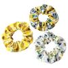 Floral Bee Print Scrunchie: High-Elastic Hair Tie for Women