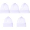 5Stk Atmungsaktive Baumwoll Schlafhaube Weiß Komfort Bonnet Für Damen