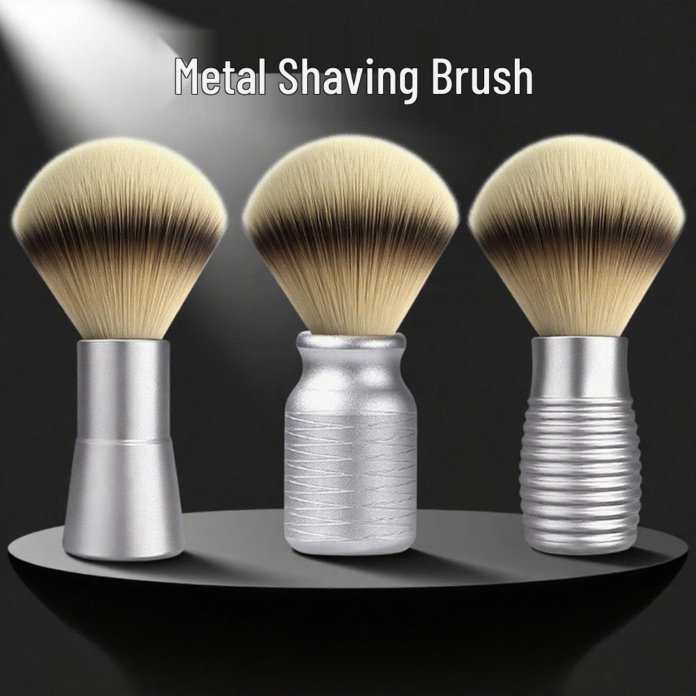 Men's Traditional Shaving Brush: Soft Bristle Nylon & Badger Hair for Beard.