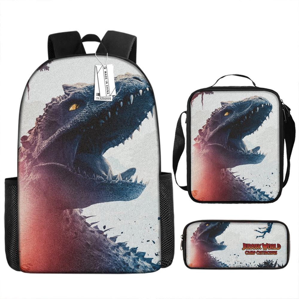 Jurassic Park European and American retro schoolbag first grade~ fourth grade bag backpack