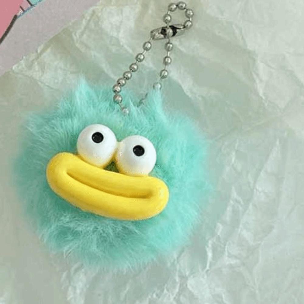 Mini Funny Clown Keychain Plushies Big Mouth Plush Pendant Cute Sausage Mouth Keyring  Bag Pendant