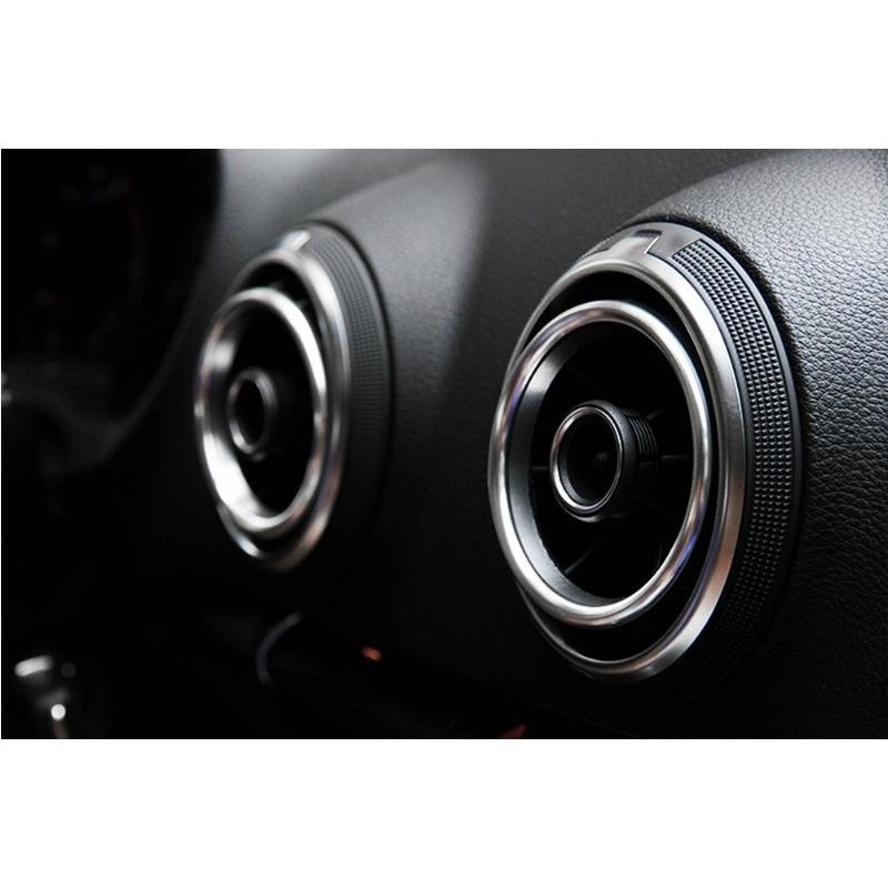 4 Pcs Aluminum Alloy Air Outlet Plug, Instruments, Air Outlet Cover Sticker Decoration Ring sSuitable For A3 S3 2013-2016/Q2