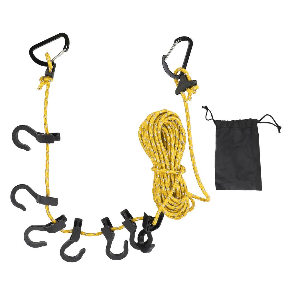 Portable Travel Clothesline Adjustable 16.4ft Length Clothes Drying Rope Windproof 5m Clothesline Wi