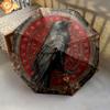 Rune Raven  pattern, automatic folding umbrella, portable and foldable design, 8 ribs, a Christmas or birthday gift.