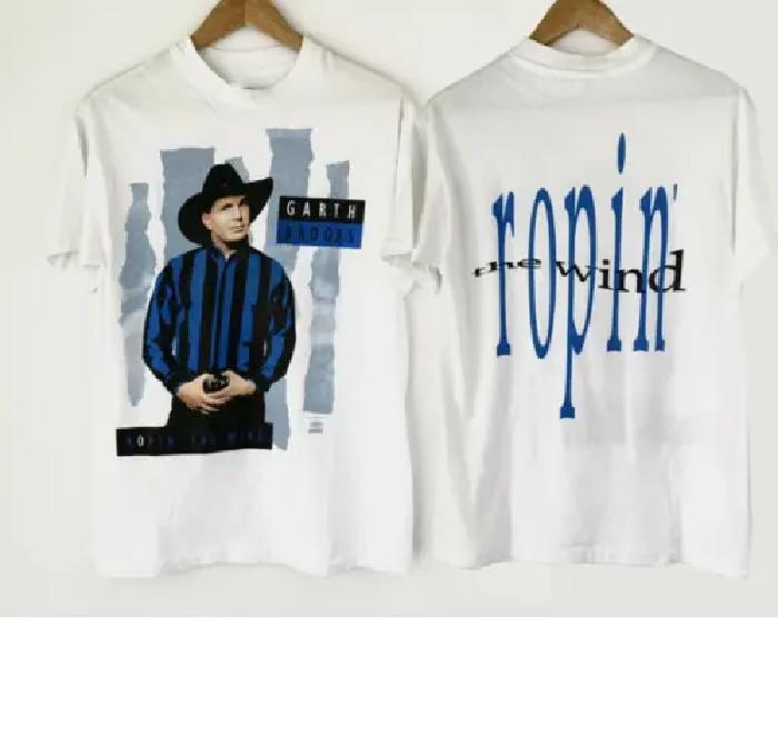 1991 Garth Brooks Vintage Country Musik Tour T-Shirt Für Fans