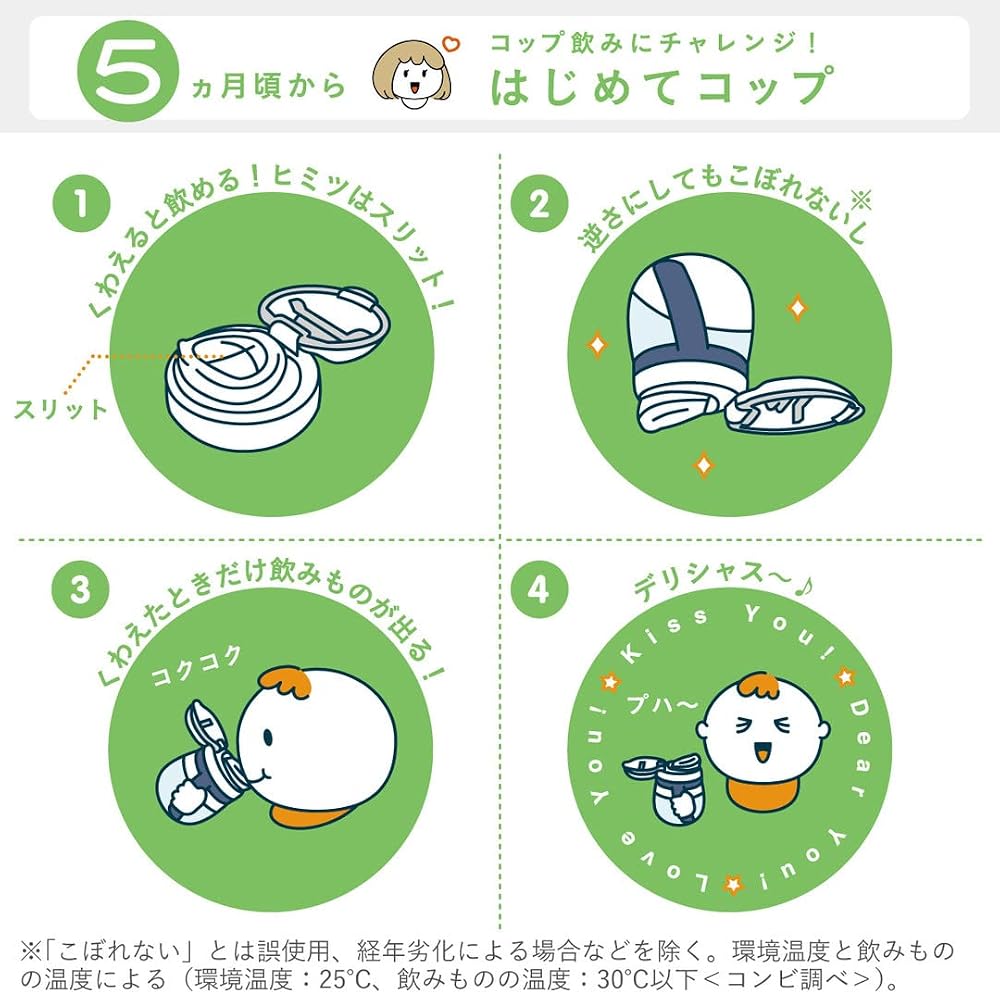 COMBI Rakumag Straw Cup First Set N Soda Float