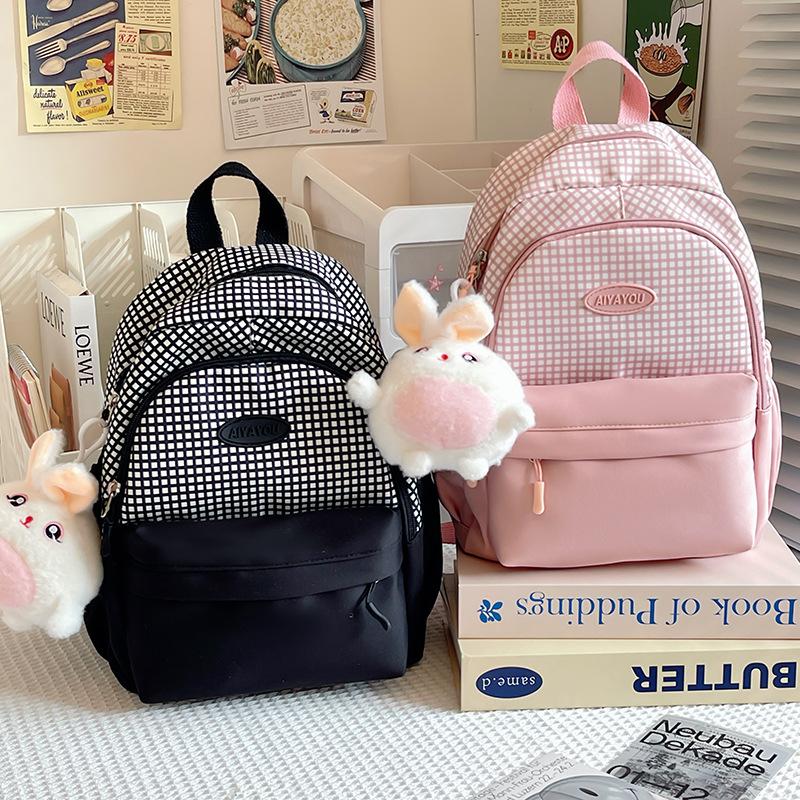 Soft Girl Cute Girl Backpack Primary and Secondary School Student Spring Outing Travel Bag High-value Leisure Time Shangshu Bag