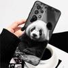 Cartoon Anime Panda Cute Phone Case For Samsung A73 A72 A71 A55 A54 A53 A52 A51 A13 A22 A16 A15 A12 A14 A26 A07 5G Black
