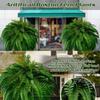 Boston Fern Fake Plant With Uvresistant Plastic Foliage For Apartment Decor Home