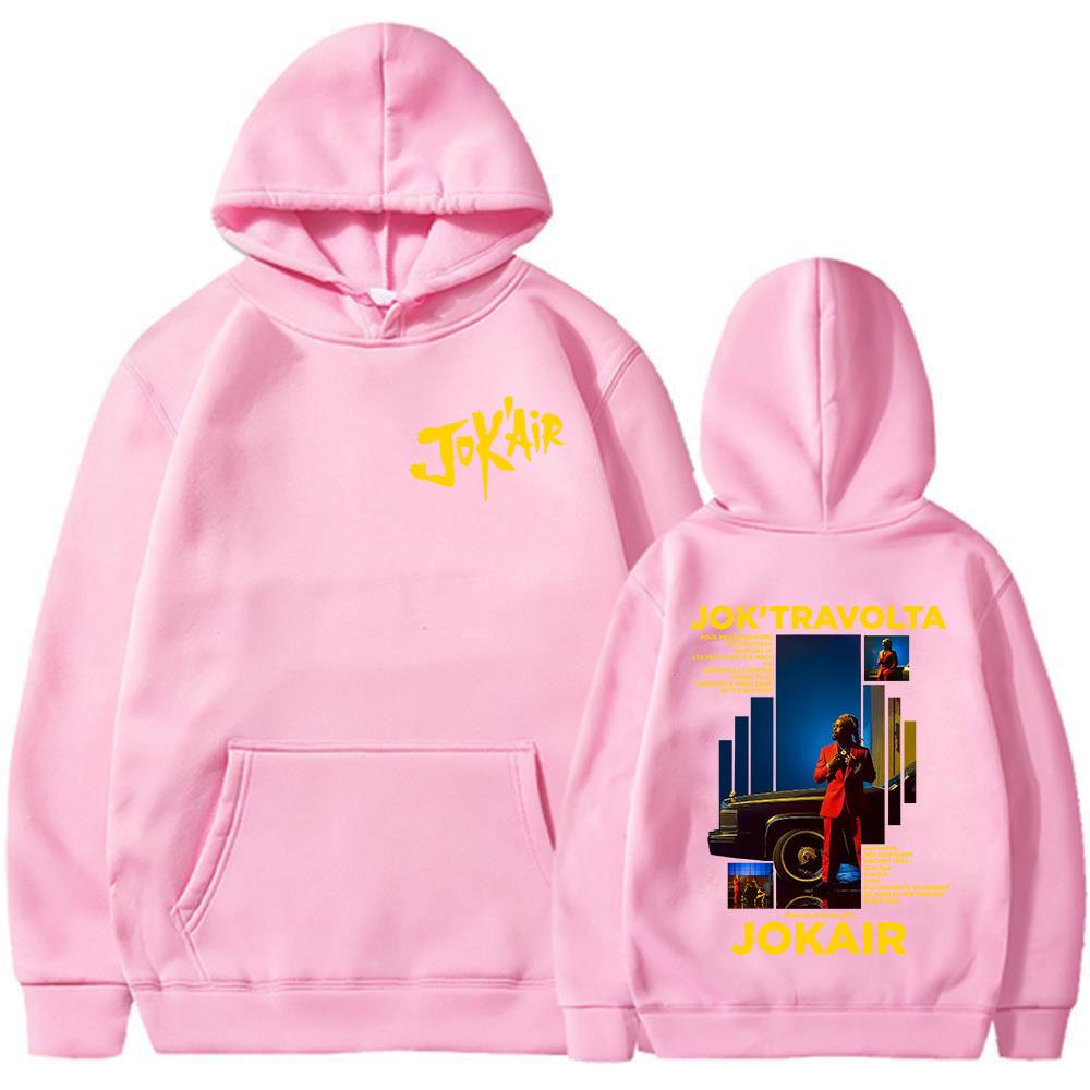 Rapper Jok'air Jok'travolta Graphic Hoodies Men Women Hip Hop Pop Music Pullover Hoodies Male Casual Fleece Vintage Sweatshirts